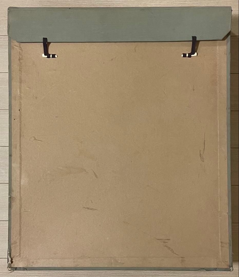 田村孝之介　油彩　帽子の人形　4号　タトウ箱　b446