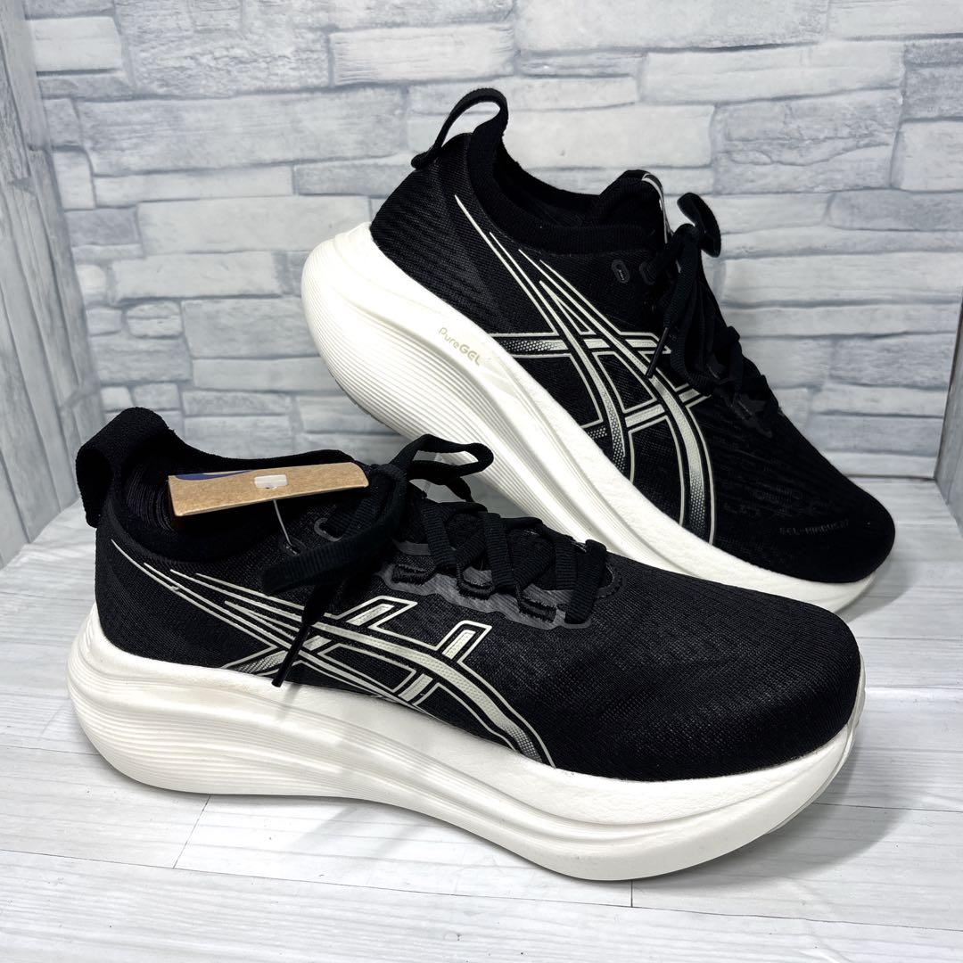 ✨新品未使用✨アシックス GEL-NIMBUS 27 ブラック×グレー 24cm