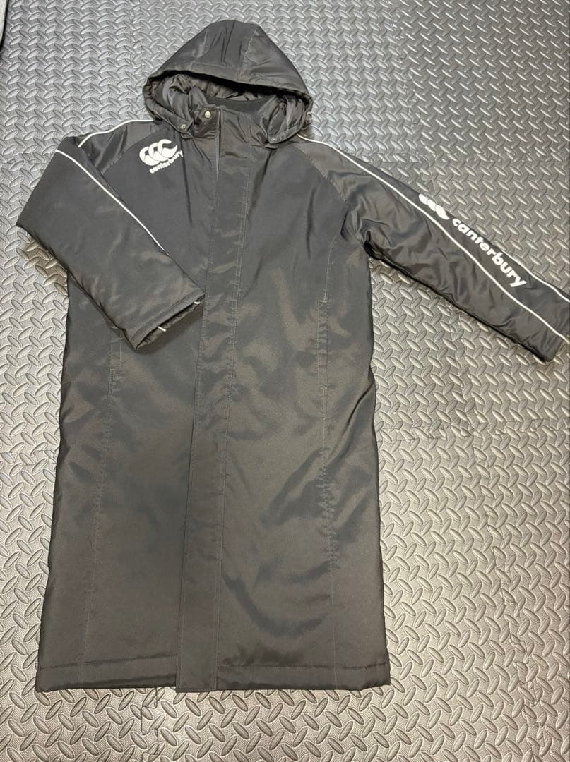 canterbury ベンチコート 150cm 黒　フード付き