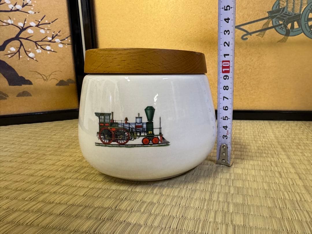 希少　Butz-Choquin ブッショカン　タバコ入れ　イタリア製　陶器　電車