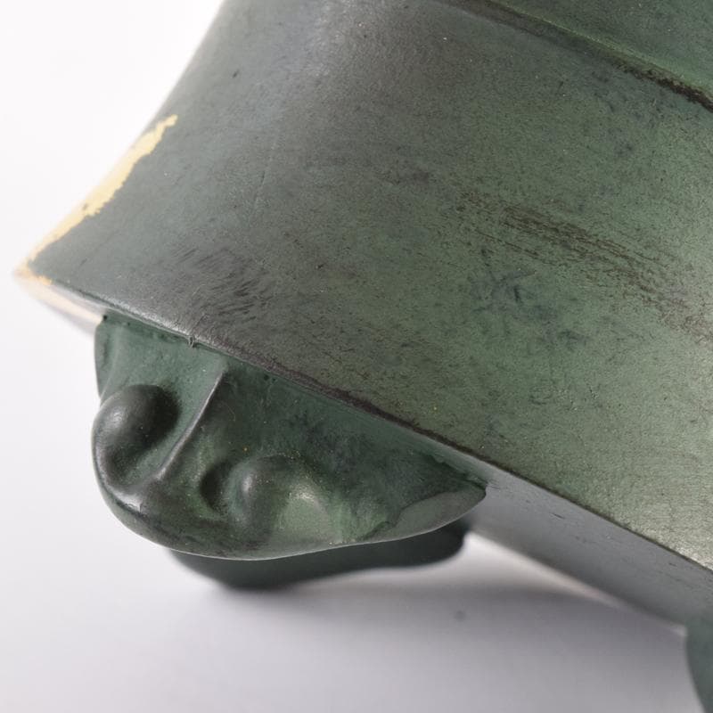 平安　秦蔵六造　塗金銅　塗金銅香炉　「瑞雲」　M　7105