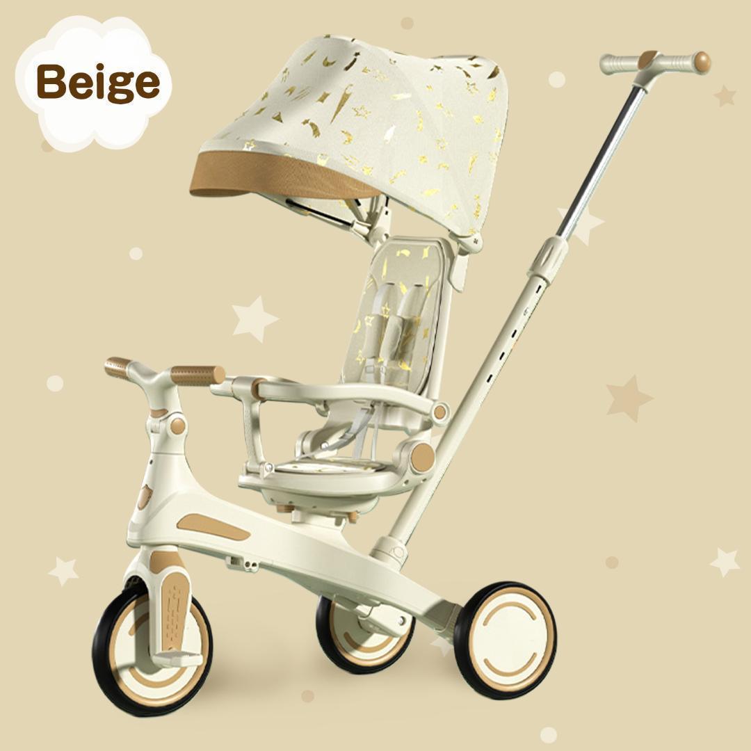 新品＊三輪車 手押し棒付き7in1子供用 キッズバイク　イエロー