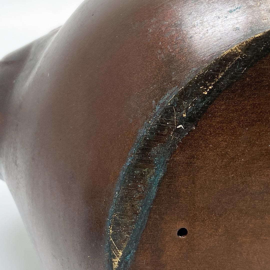 希少 高村泰正 作 唐銅製 河豚 恵比寿様 のったり 置物