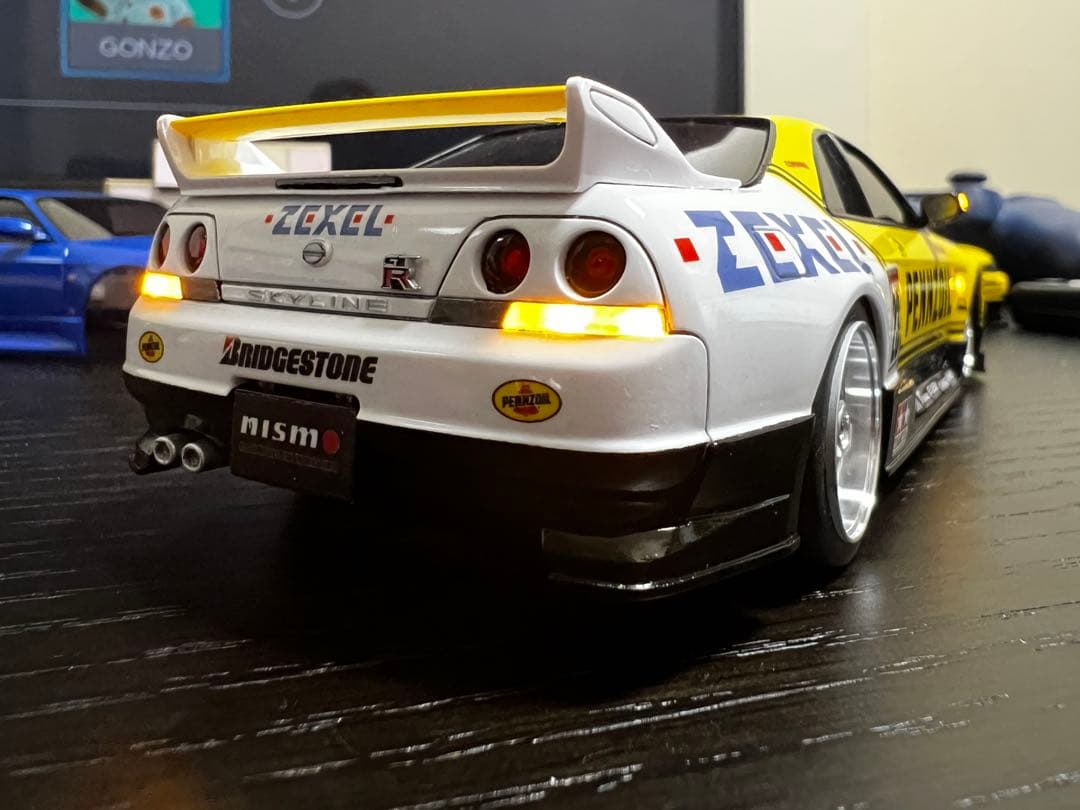 ミニッツ　R33 GT-R フルLED フルエアロ　写真追加