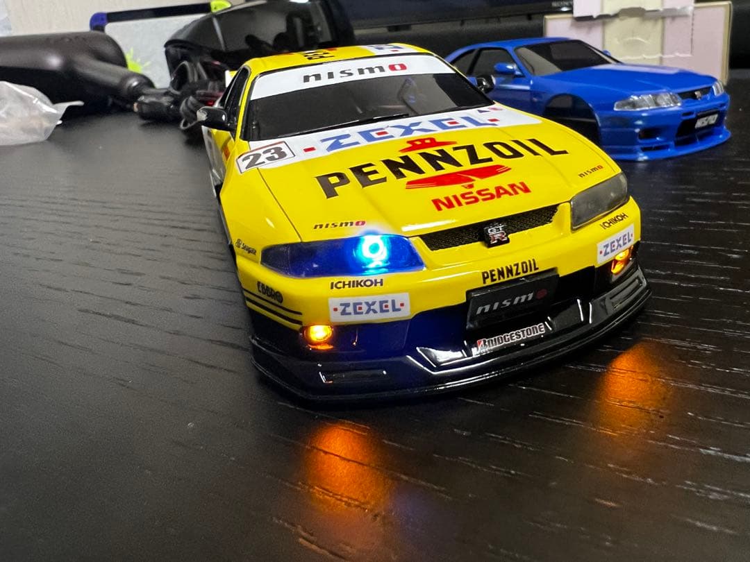 ミニッツ　R33 GT-R フルLED フルエアロ　写真追加