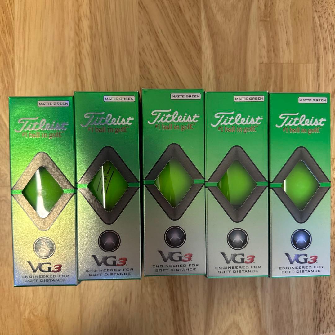 Titleist VG3 ゴルフボール マットグリーン 5個セット
