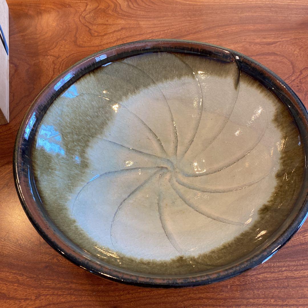 唐津焼　中里隆　天目釉擂鉢　隆太窯　共箱