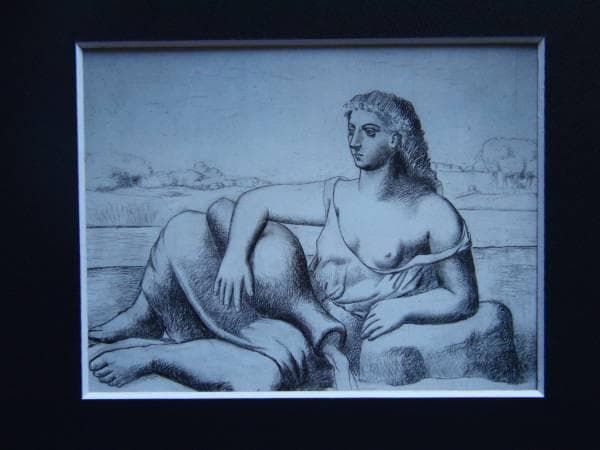 パブロ・ピカソ、【泉】、希少画集画、新品高級額・額装付