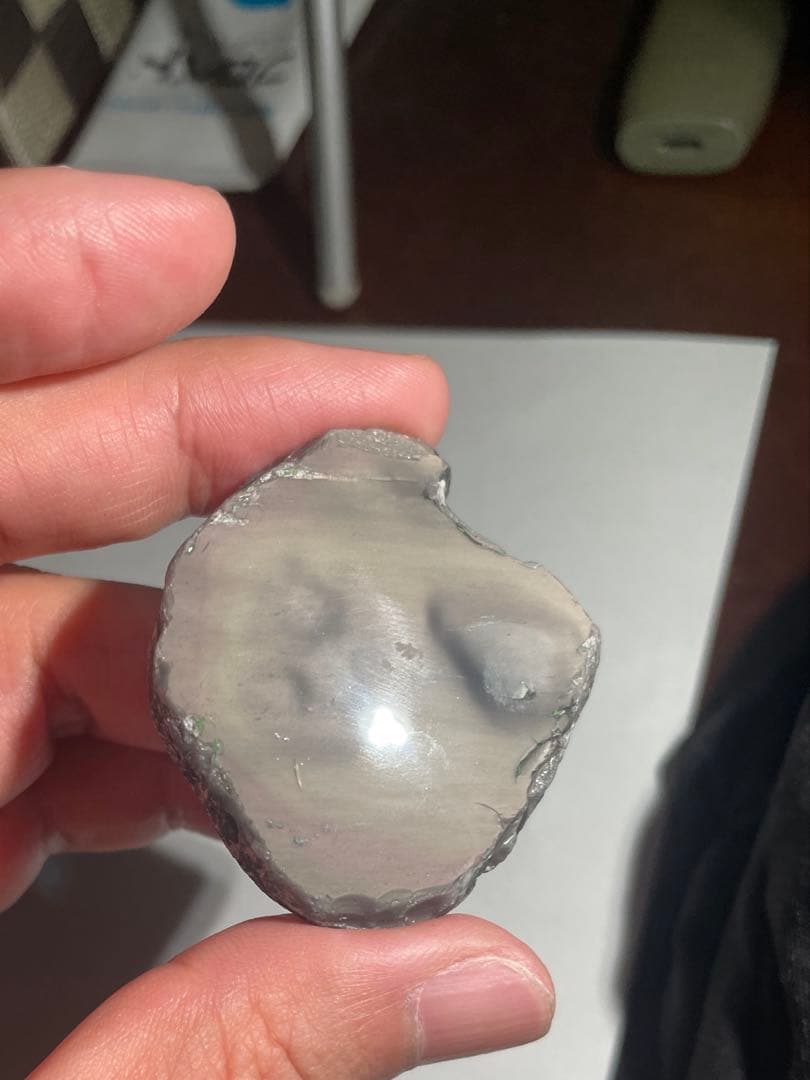 研磨品　十勝石玲瓏セット　①イエローグリーンベース　②淡水色