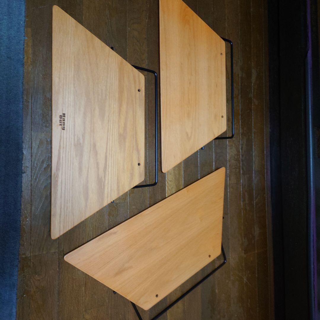 折りたたみ木製テーブル 3枚セット