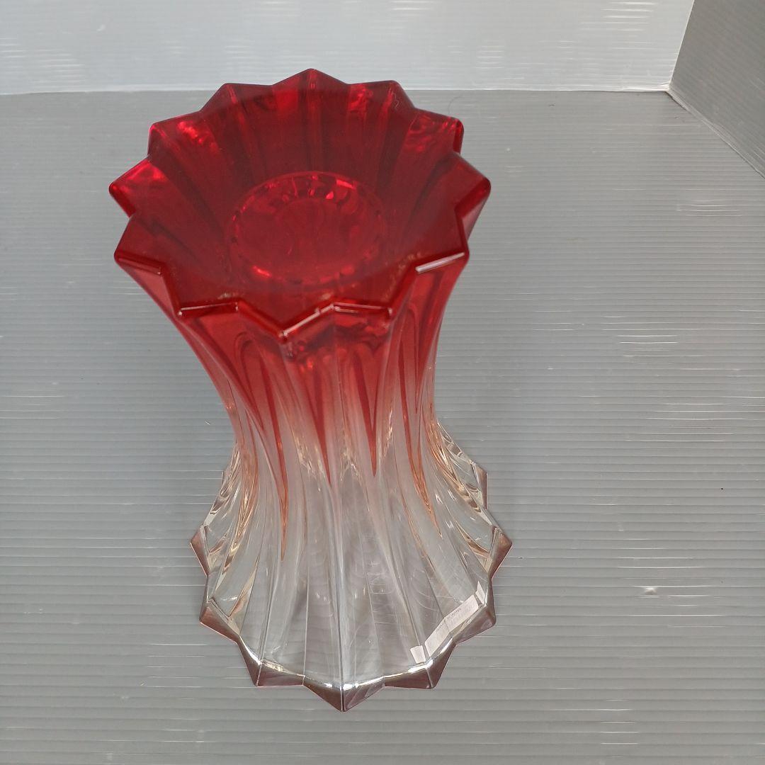 アンティーク　Nachtmann 　フラワーベース　ナハトマン　花瓶　レッド