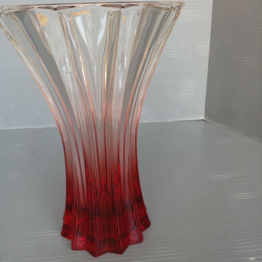 アンティーク　Nachtmann 　フラワーベース　ナハトマン　花瓶　レッド