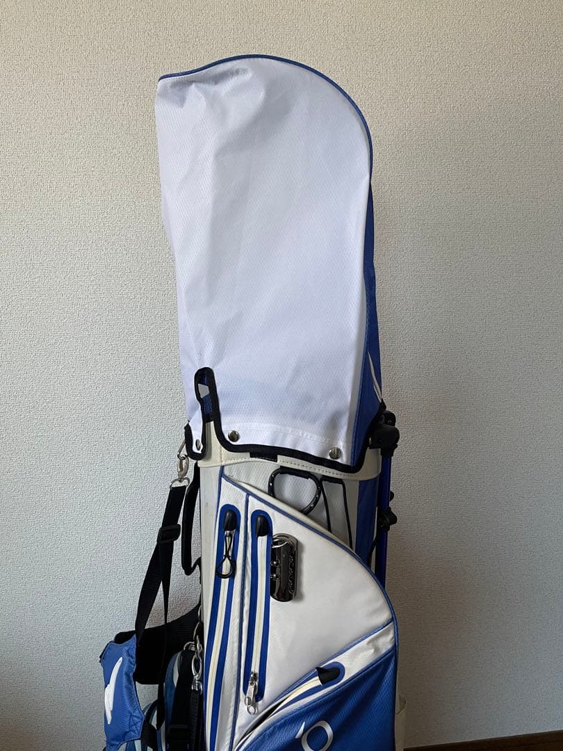 シェルボ CHERVO スタンドキャディバッグ 軽量 ホワイト×ブルー