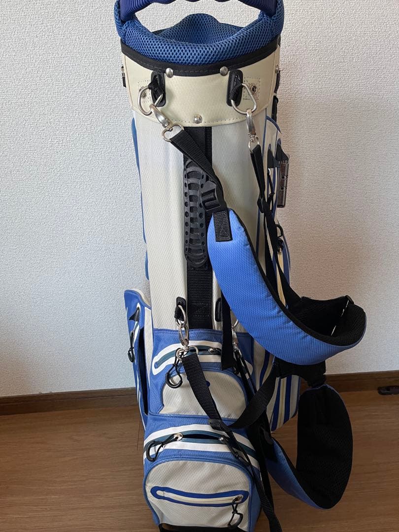 シェルボ CHERVO スタンドキャディバッグ 軽量 ホワイト×ブルー