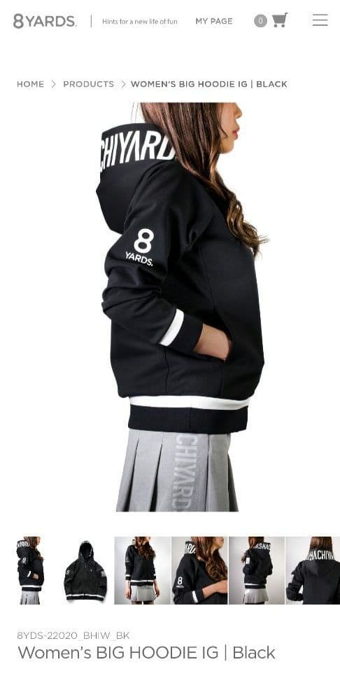 ゴルフ 8YARDS Women's BIG HOODIE iG Мサイズ