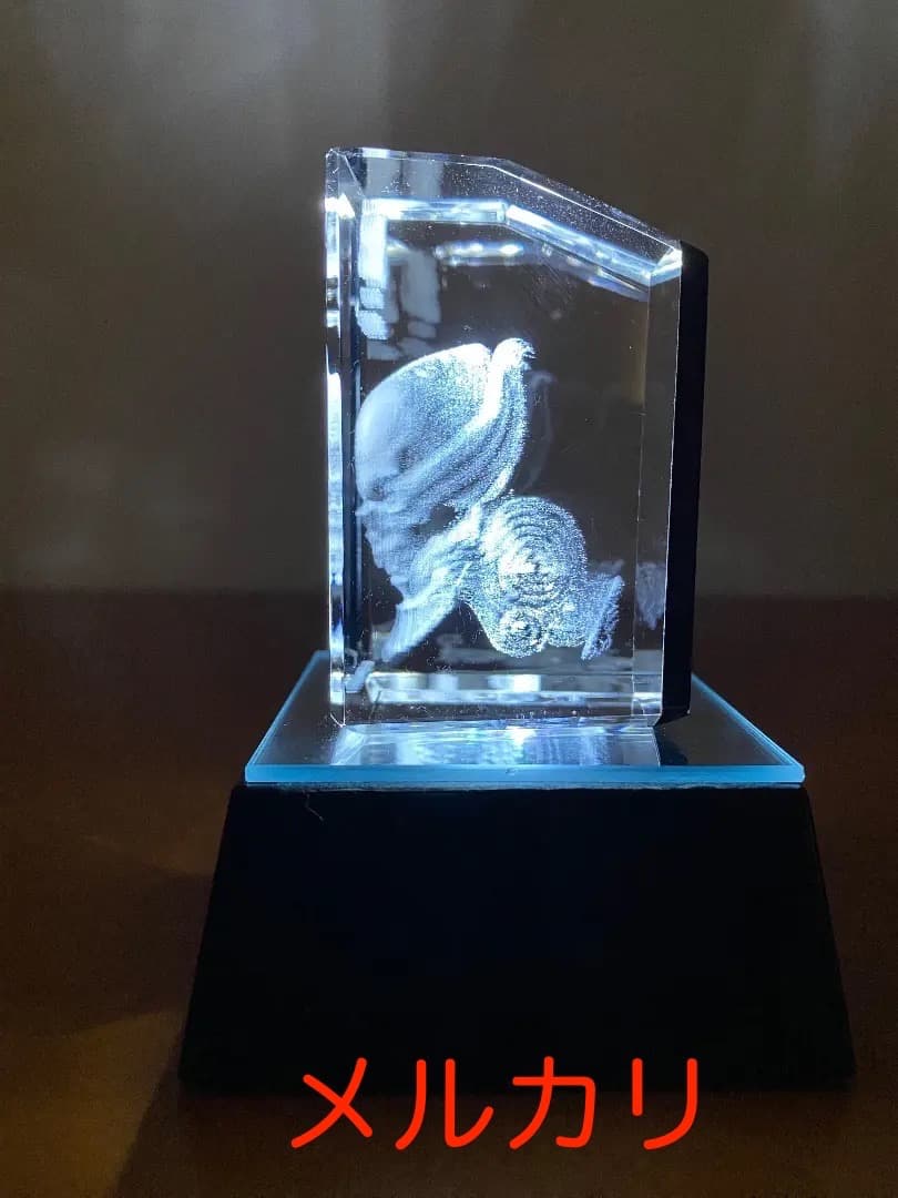 牙狼クリスタルアートRED REQUIEM(牙狼顔アップ・ザルバ顔アップ)台付き