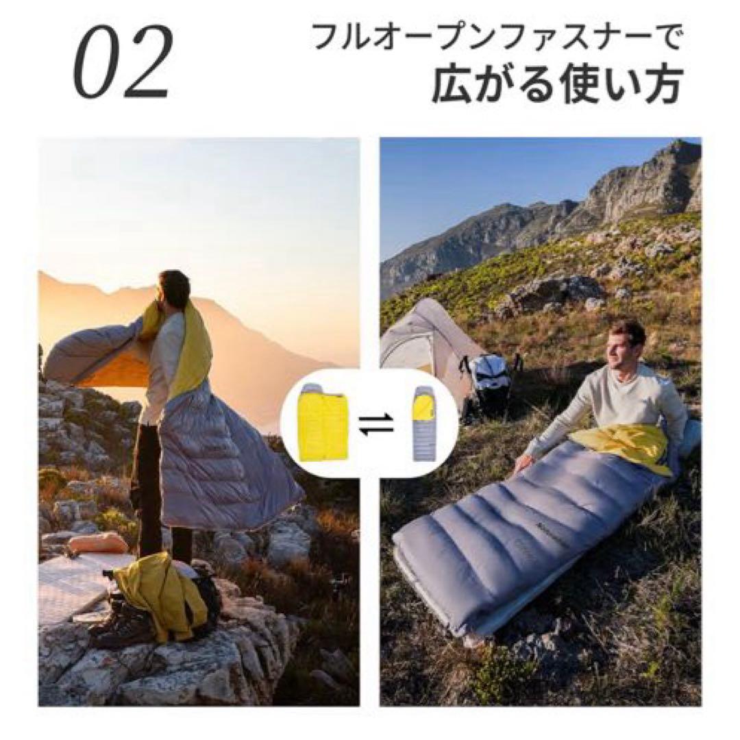 未使用）Naturehike GW400 寝袋 650FPダウン -7.9℃対応