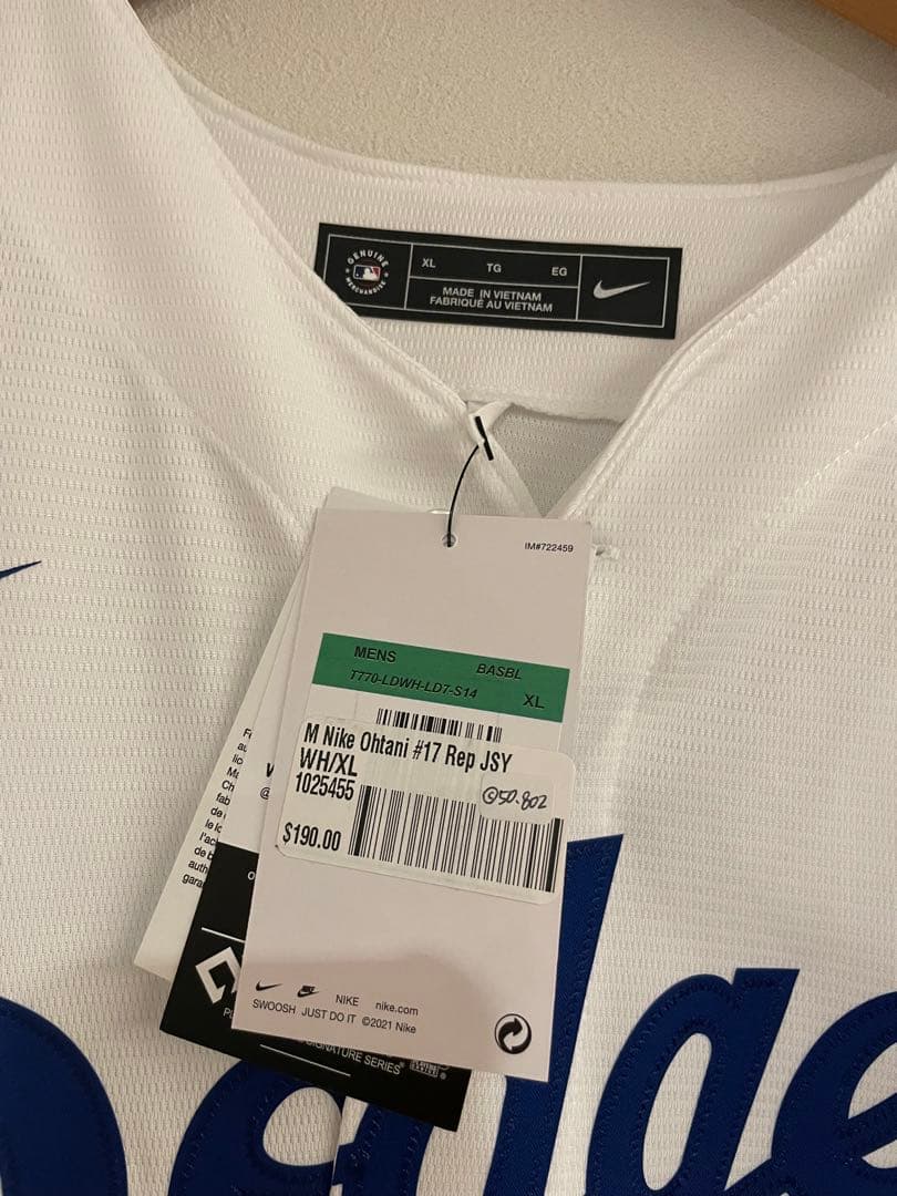 大谷翔平　ドジャース　レプリカユニフォーム　XL