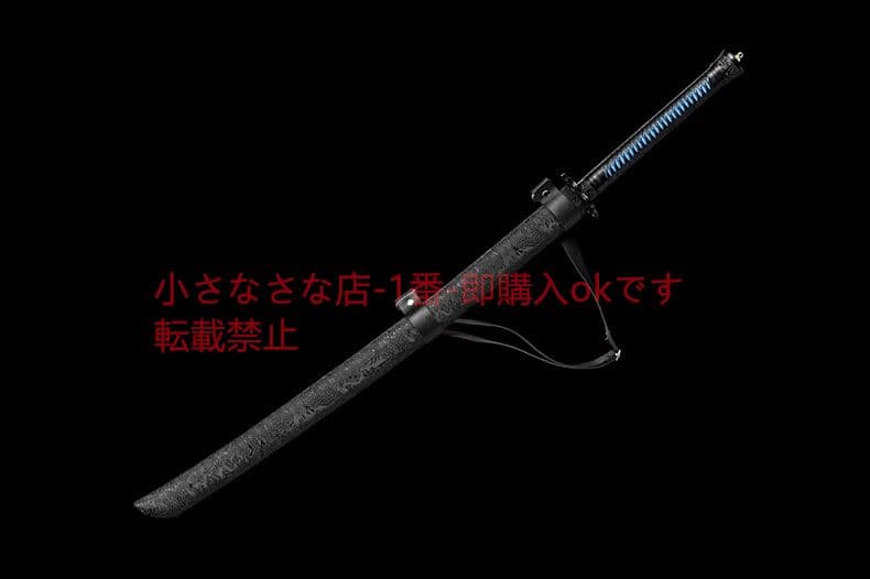 刺繍春刀藍魔  古兵器 武具 刀装具 日本刀 模造刀 居合刀