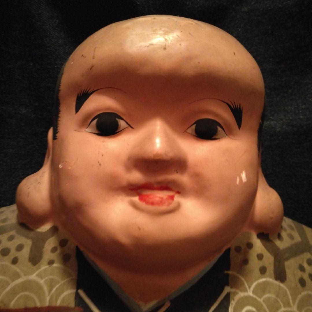 古い　福助さん　置物　骨董　大きな　開運　縁起物