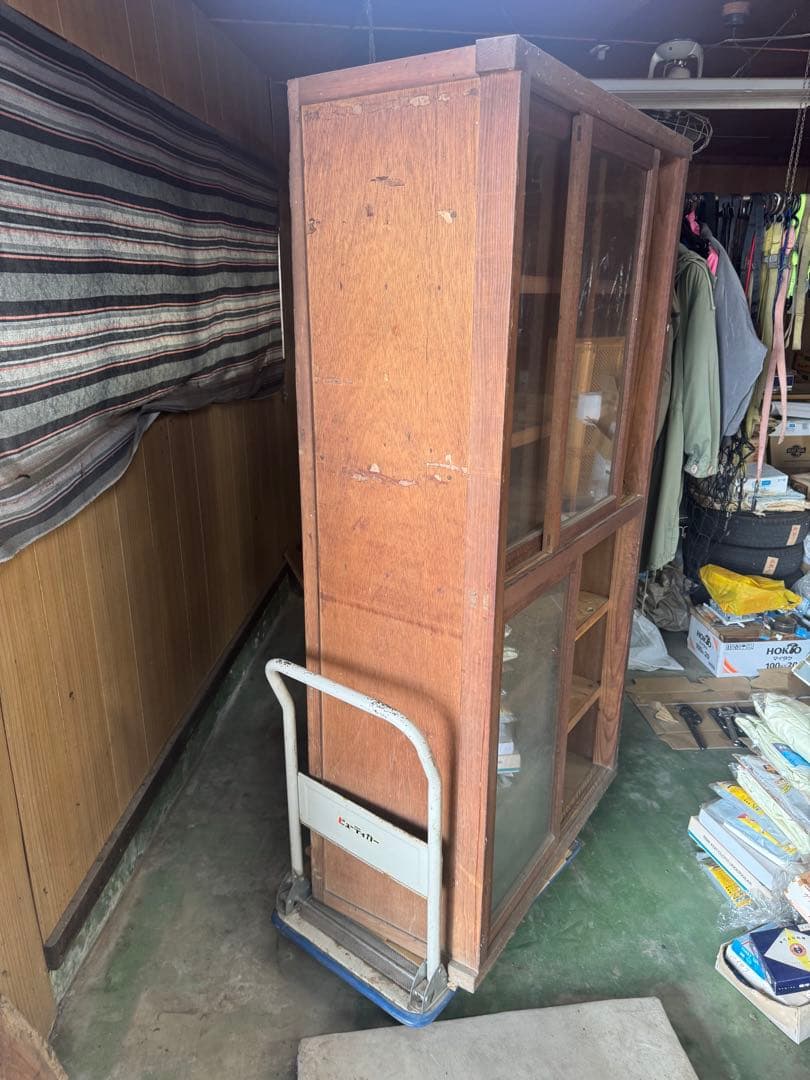 昭和レトロ 二段商品棚 ショーケース 引き取り限定