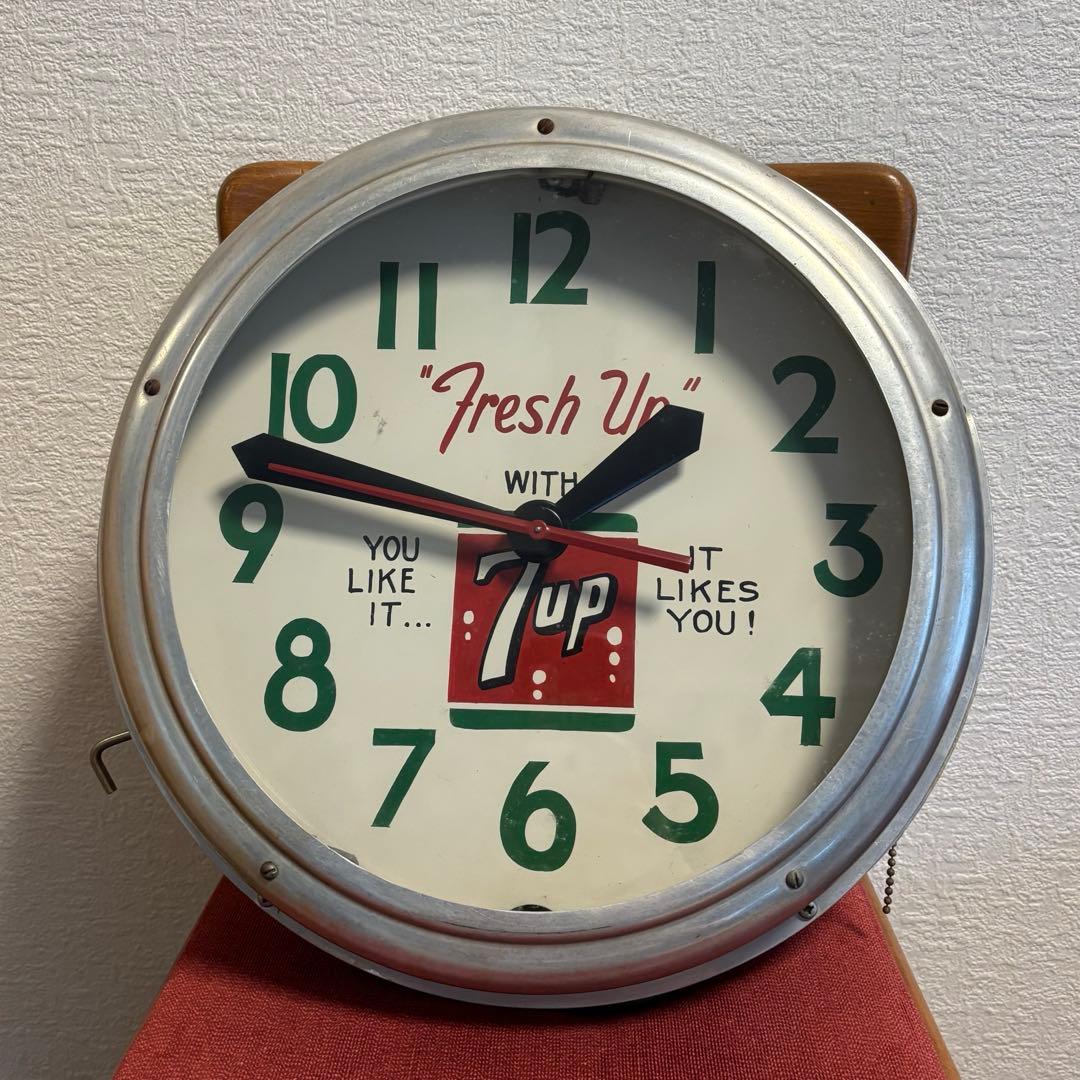 専用⭐︎激レア⭐︎【7up セブンアップ】ヴィンテージライトアップ時計　動作確認済