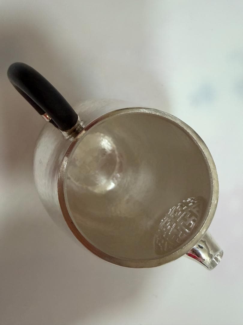 純銀製 鎚目 唐木手 急須 銀瓶 煎茶道具