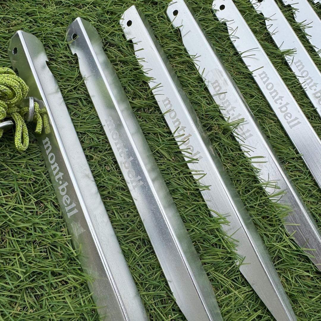 美品 モンベル ビッグタープヘキサ ダークグリーン アルミポール ペグ付