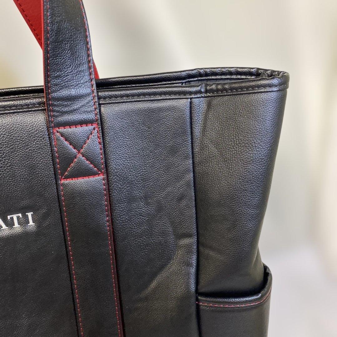未使用品 Maserati マセラティ ゴルフ トートバッグ 黒×レッド