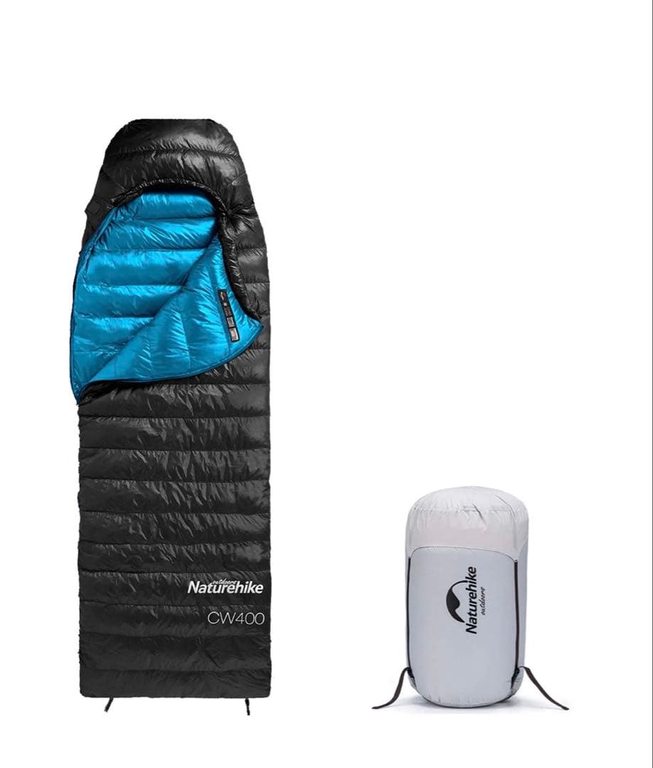Naturehike CW400 L 寝袋 黒/青 未使用