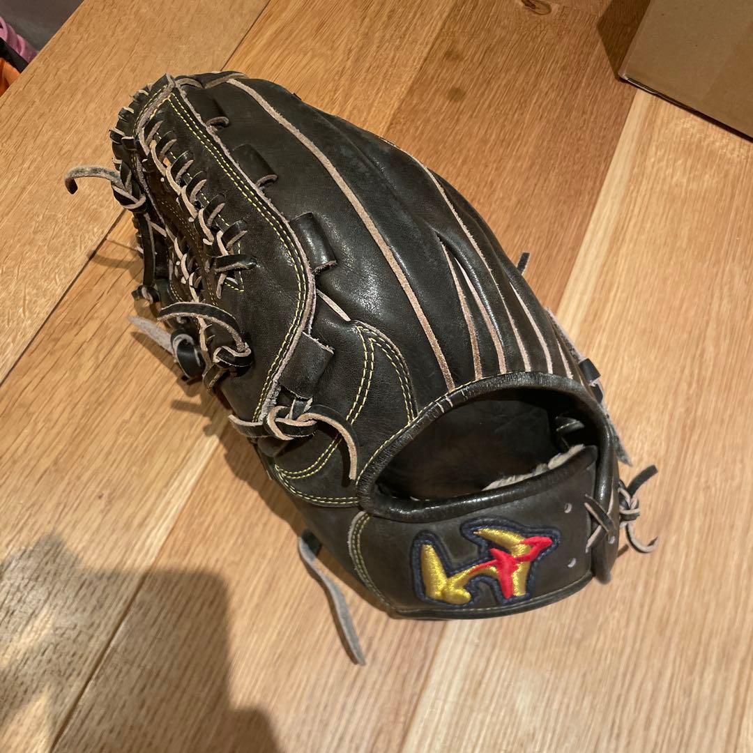 硬式野球　グラブ　左　ワールドペガサス　黒　美品