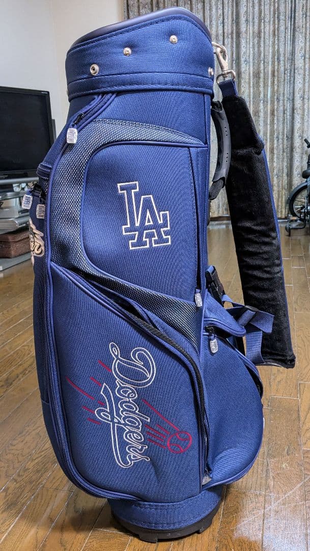 【美品】LA Dodgers ゴルフバッグ ネイビー ドジャース　大谷翔平
