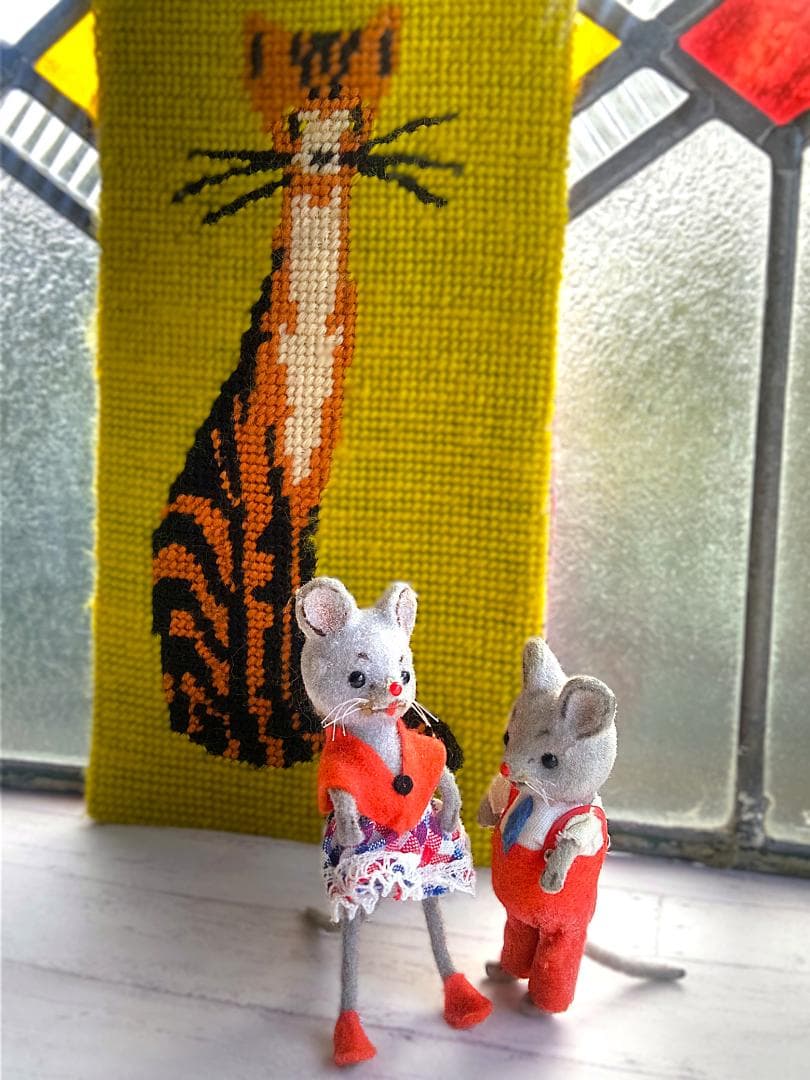 マウスの姉弟　ニャンコに気をつけて！WAGNER　ワグナー　ドイツ　アンティーク