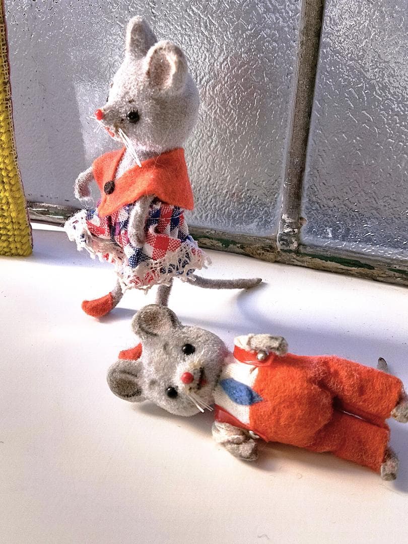 マウスの姉弟　ニャンコに気をつけて！WAGNER　ワグナー　ドイツ　アンティーク