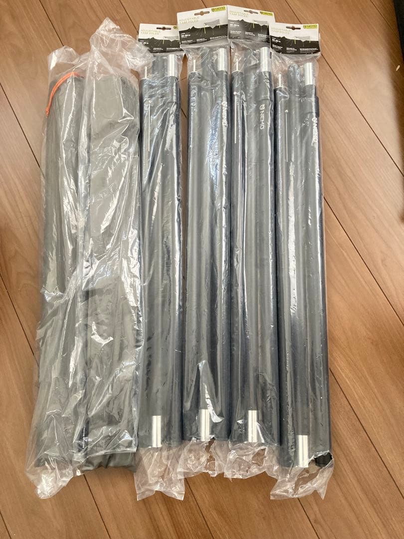 ニーモ アジャスタブルタープポールL4本&エクステンション2本 NEMO