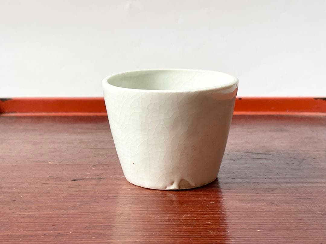 骨董　アンティーク　白磁　蕎麦猪口　古伊万里　白磁　白磁蕎麦猪口　甘手