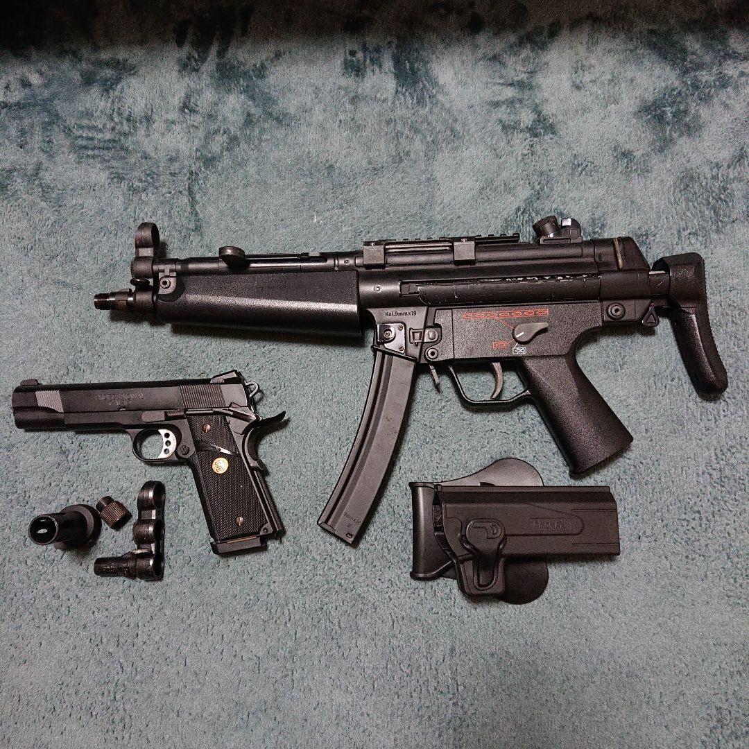 東京マルイスタンダード電動ガンMP5A5＆ガスブローバックMEUピストル