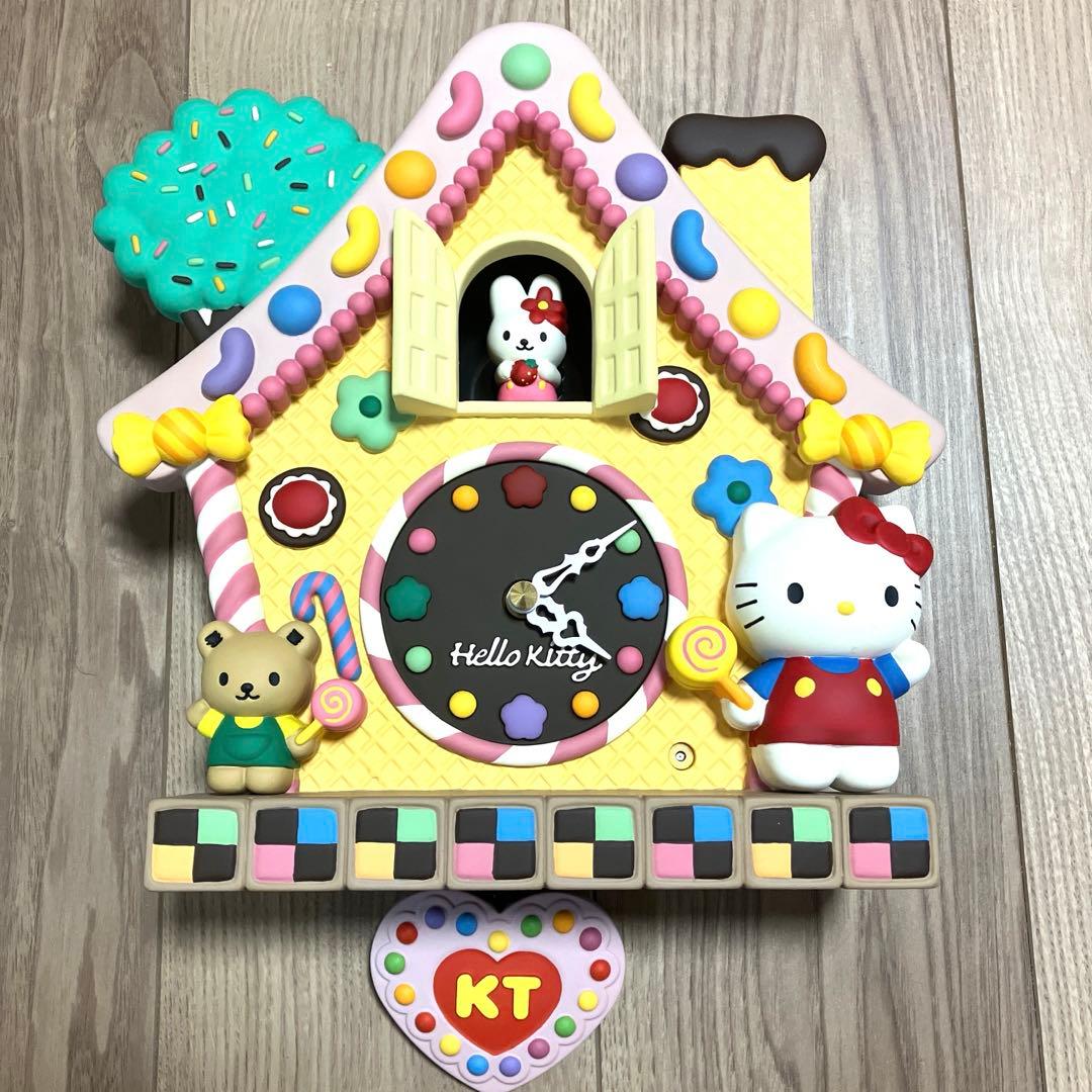 ハローキティ 希少　レア リズム時計 振り子時計 壁掛時計　やや訳あり