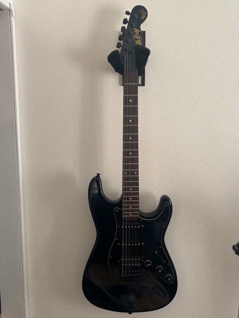 【シャンク品】エレキギター ストラトキャスター　ブラック Kids boy