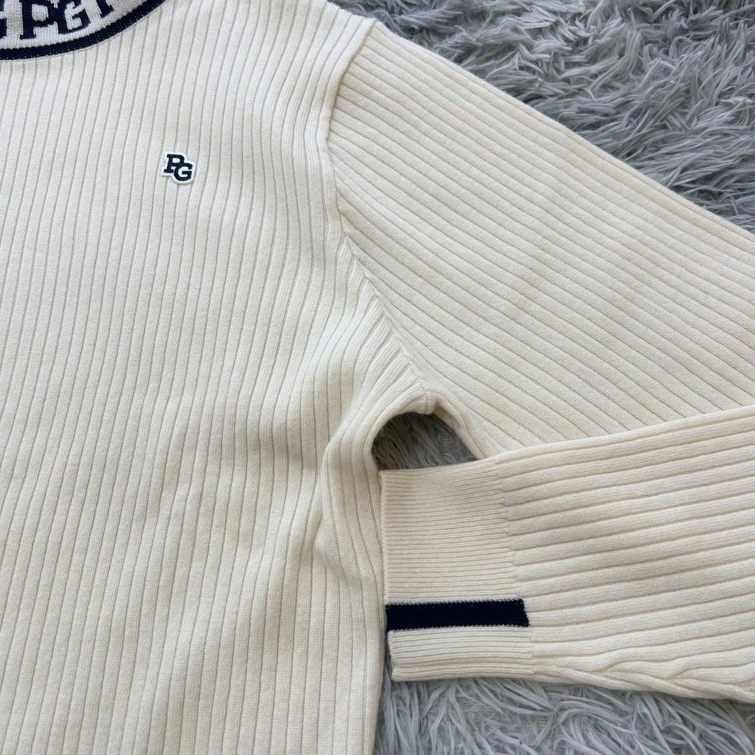 新品　パーリーゲイツ　ニット　セーター　モックネック　カシミヤ　ウール　サイズ5