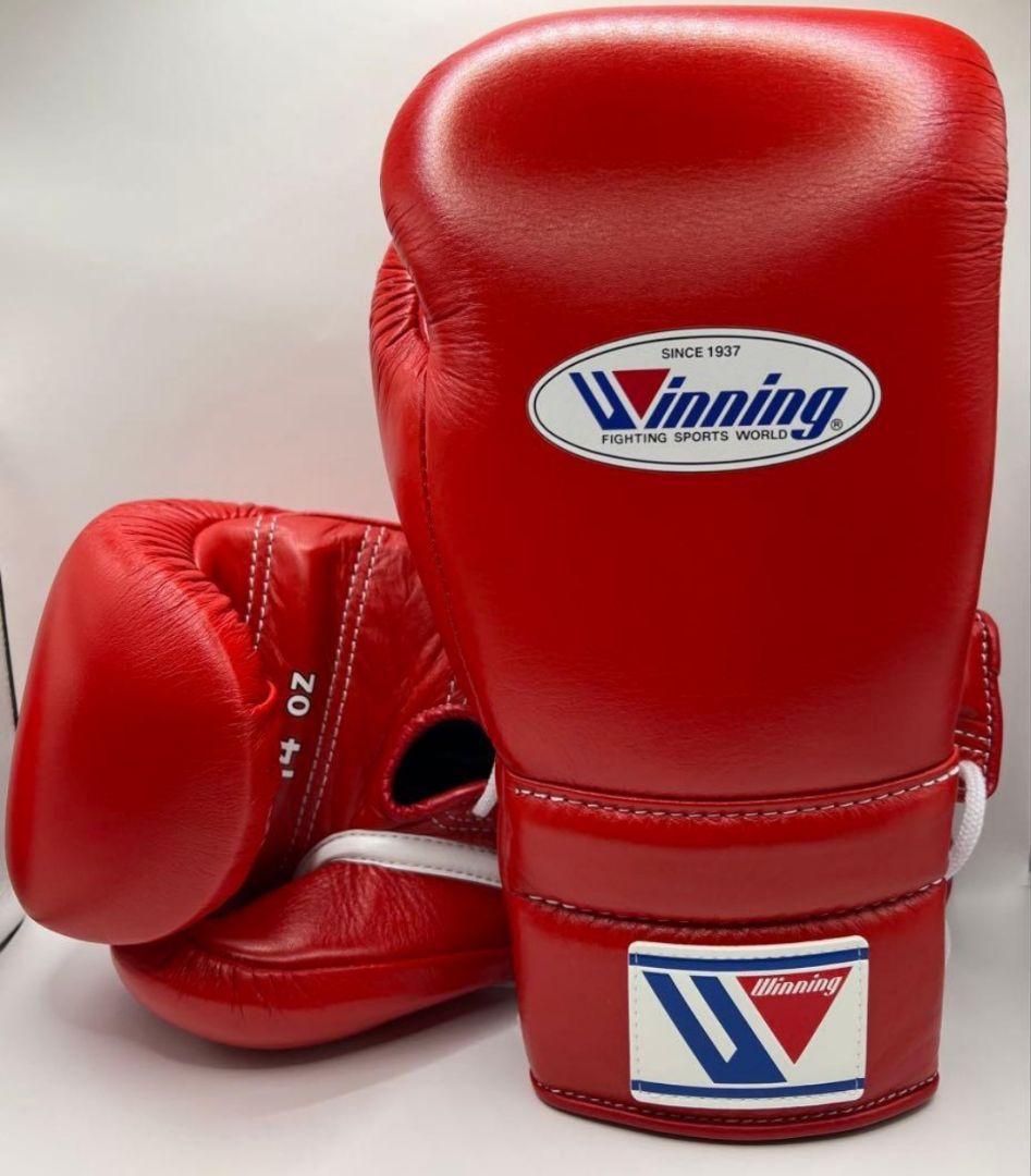Winning グローブ 14オンス レッド ひも式