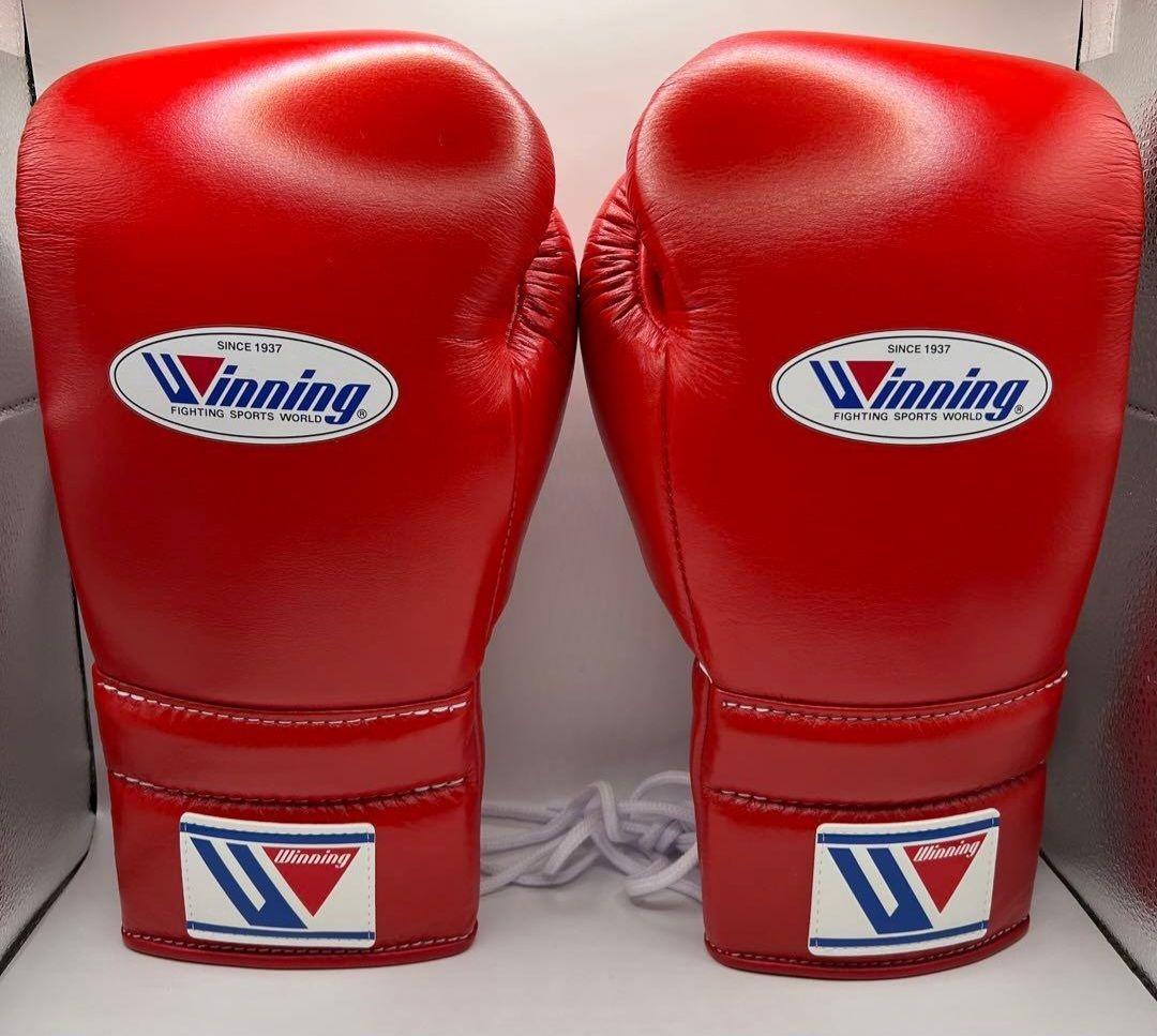Winning グローブ 14オンス レッド ひも式