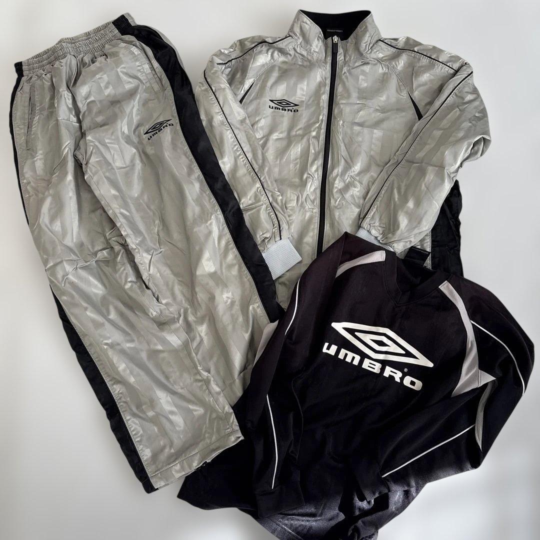 UMBRO ウィンドブレーカー シルバー・ブラック