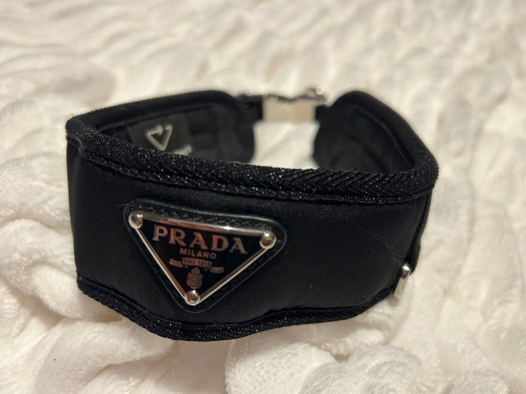 PRADA ナイロン　ブラック　ペット　犬用　首輪　ネックレス
