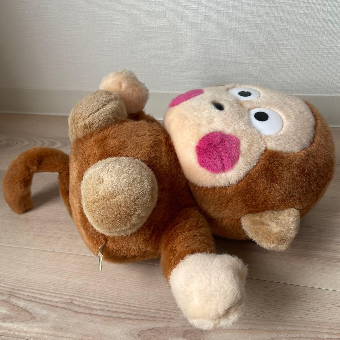 サンリオ旧ロゴ　おさるのもんきちぬいぐるみ 30cm 平成レトロ激レアグッズ