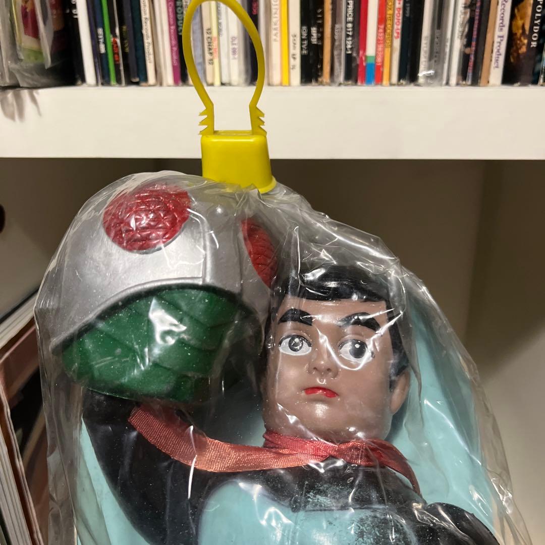 無版権 仮面ライダー キングサイズ 面取れ ポリ製 フィギュア 面はソフビ製