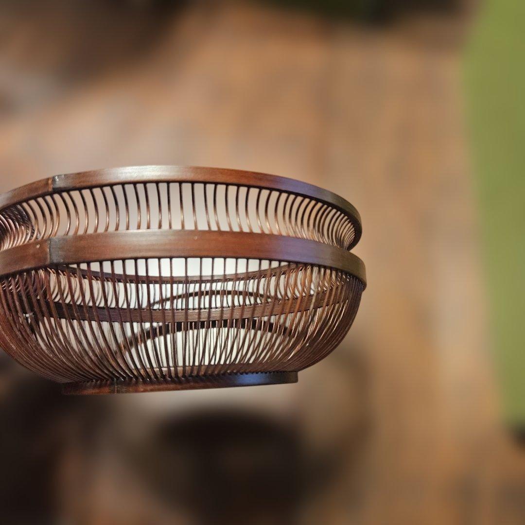 駿河　然林房　竹千筋細工　菓子器