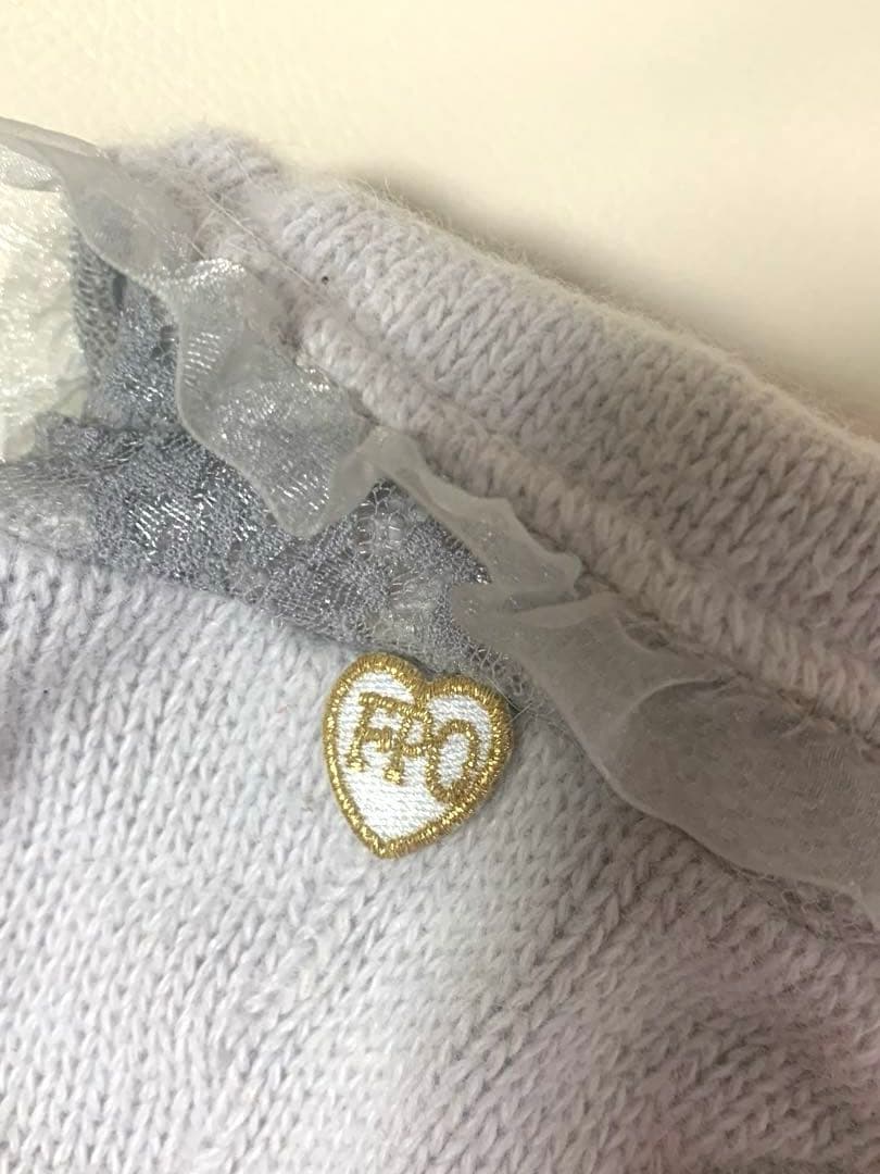 【犬用ワンピース】グレー/ニット/ファー/犬用服/for pets only