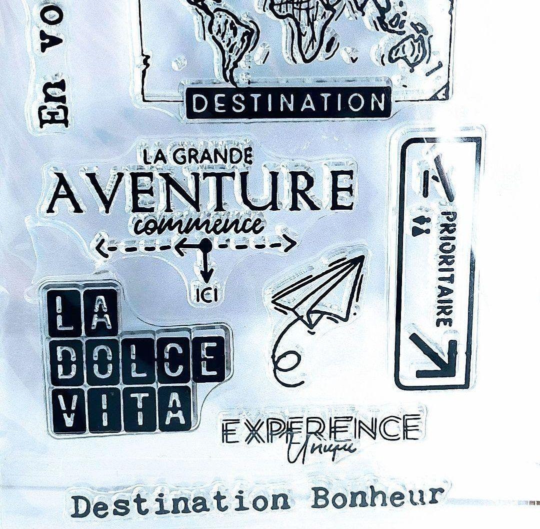 (400)✺SALE✺【海外製】クリアスタンプ 3枚セット〜トラベル・ヴァカンス