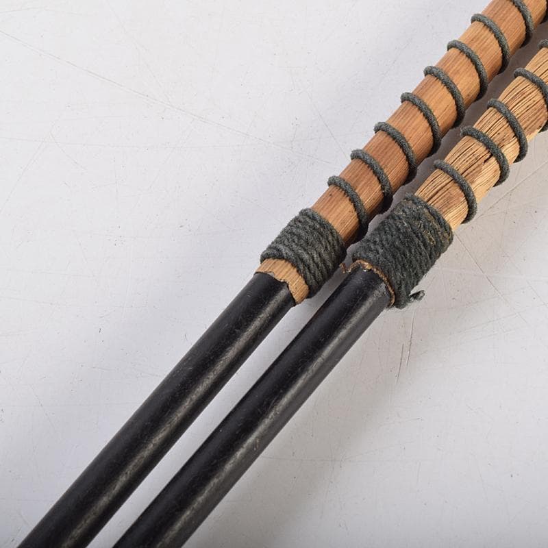 茶道具　金工師　木村清五郎造　古鉄　美津火箸　共箱　M　R9486